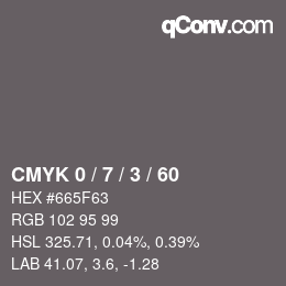 Color code: CMYK 0 / 7 / 3 / 60 | qconv.com