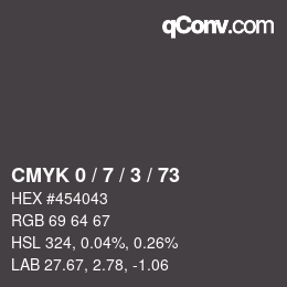 颜色代码: CMYK 0 / 7 / 3 / 73 | qconv.com