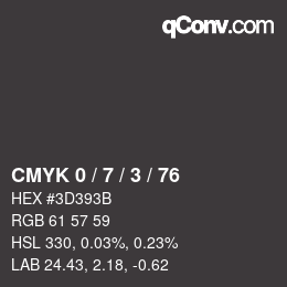 Color code: CMYK 0 / 7 / 3 / 76 | qconv.com