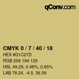 Color code: CMYK 0 / 7 / 40 / 18 | qconv.com