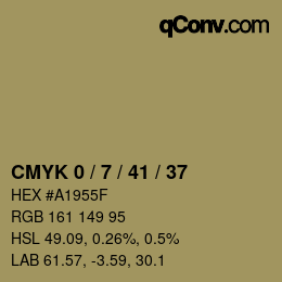 Farbcode: CMYK 0 / 7 / 41 / 37 | qconv.com