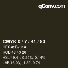 Color code: CMYK 0 / 7 / 41 / 83 | qconv.com