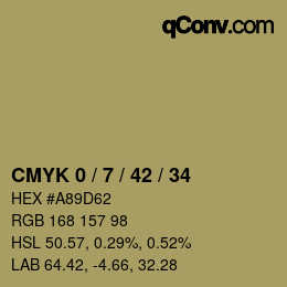 Color code: CMYK 0 / 7 / 42 / 34 | qconv.com