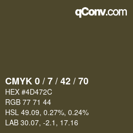 Color code: CMYK 0 / 7 / 42 / 70 | qconv.com