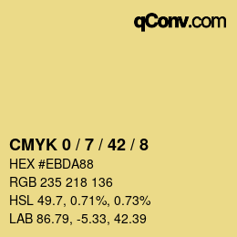 Color code: CMYK 0 / 7 / 42 / 8 | qconv.com