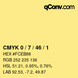 Color code: CMYK 0 / 7 / 46 / 1 | qconv.com