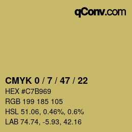 Color code: CMYK 0 / 7 / 47 / 22 | qconv.com