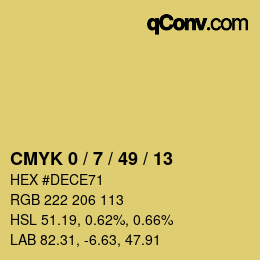Color code: CMYK 0 / 7 / 49 / 13 | qconv.com
