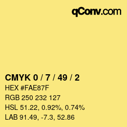 Color code: CMYK 0 / 7 / 49 / 2 | qconv.com