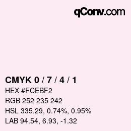 Color code: CMYK 0 / 7 / 4 / 1 | qconv.com