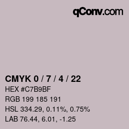 Color code: CMYK 0 / 7 / 4 / 22 | qconv.com