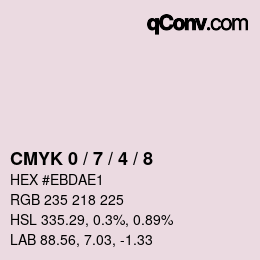 Color code: CMYK 0 / 7 / 4 / 8 | qconv.com