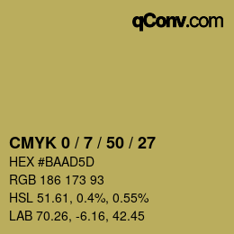Código de color: CMYK 0 / 7 / 50 / 27 | qconv.com