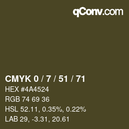 Color code: CMYK 0 / 7 / 51 / 71 | qconv.com