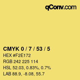 Color code: CMYK 0 / 7 / 53 / 5 | qconv.com