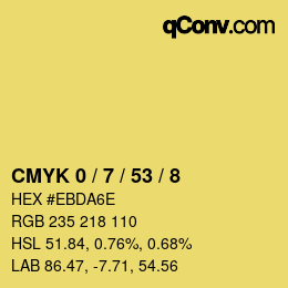 Color code: CMYK 0 / 7 / 53 / 8 | qconv.com