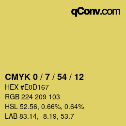 Color code: CMYK 0 / 7 / 54 / 12 | qconv.com