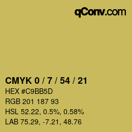 Color code: CMYK 0 / 7 / 54 / 21 | qconv.com