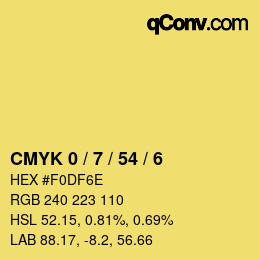 Color code: CMYK 0 / 7 / 54 / 6 | qconv.com