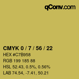 Color code: CMYK 0 / 7 / 56 / 22 | qconv.com