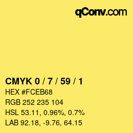 颜色代码: CMYK 0 / 7 / 59 / 1 | qconv.com