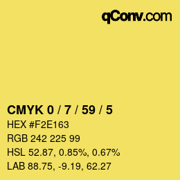 Color code: CMYK 0 / 7 / 59 / 5 | qconv.com