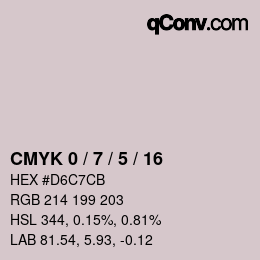 颜色代码: CMYK 0 / 7 / 5 / 16 | qconv.com