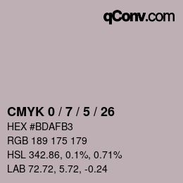 Color code: CMYK 0 / 7 / 5 / 26 | qconv.com