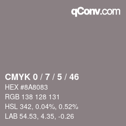 Color code: CMYK 0 / 7 / 5 / 46 | qconv.com
