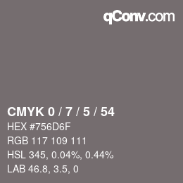 Color code: CMYK 0 / 7 / 5 / 54 | qconv.com