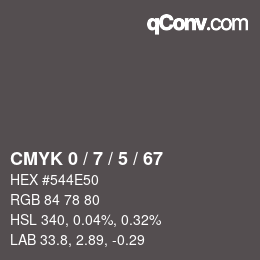 Color code: CMYK 0 / 7 / 5 / 67 | qconv.com