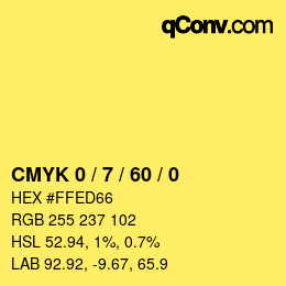 Color code: CMYK 0 / 7 / 60 / 0 | qconv.com