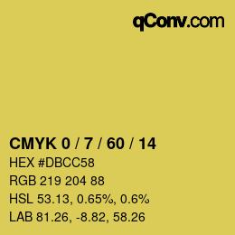 颜色代码: CMYK 0 / 7 / 60 / 14 | qconv.com