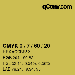 Código de color: CMYK 0 / 7 / 60 / 20 | qconv.com