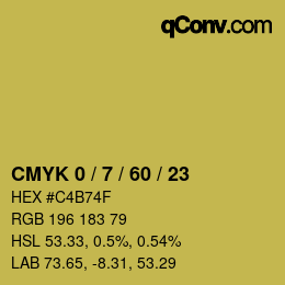 Color code: CMYK 0 / 7 / 60 / 23 | qconv.com