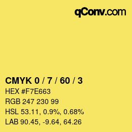 Color code: CMYK 0 / 7 / 60 / 3 | qconv.com