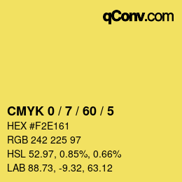 Color code: CMYK 0 / 7 / 60 / 5 | qconv.com