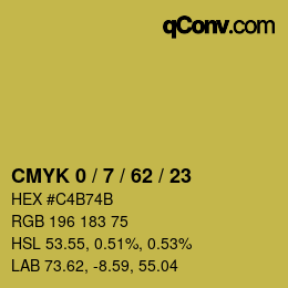 Color code: CMYK 0 / 7 / 62 / 23 | qconv.com