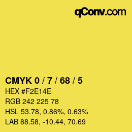Color code: CMYK 0 / 7 / 68 / 5 | qconv.com