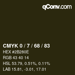 Color code: CMYK 0 / 7 / 68 / 83 | qconv.com