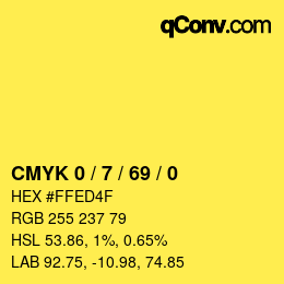 Color code: CMYK 0 / 7 / 69 / 0 | qconv.com