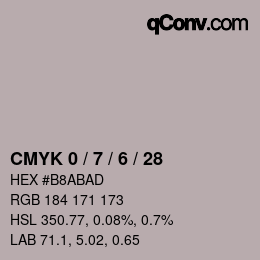 Color code: CMYK 0 / 7 / 6 / 28 | qconv.com