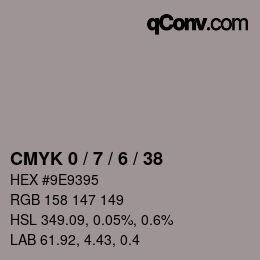 Color code: CMYK 0 / 7 / 6 / 38 | qconv.com