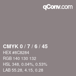 Color code: CMYK 0 / 7 / 6 / 45 | qconv.com