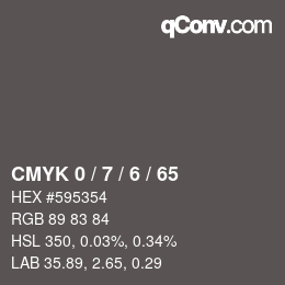 Color code: CMYK 0 / 7 / 6 / 65 | qconv.com