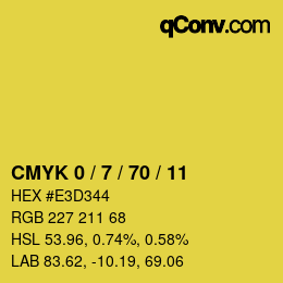 Color code: CMYK 0 / 7 / 70 / 11 | qconv.com
