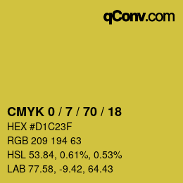 Color code: CMYK 0 / 7 / 70 / 18 | qconv.com