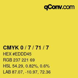 Color code: CMYK 0 / 7 / 71 / 7 | qconv.com