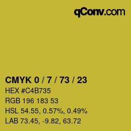 Color code: CMYK 0 / 7 / 73 / 23 | qconv.com