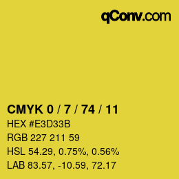Color code: CMYK 0 / 7 / 74 / 11 | qconv.com